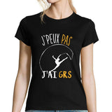 T-shirt femme J'peux pas J'ai GRS noir - Planetee