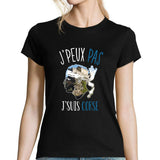 T-shirt femme J'peux pas J'suis Corse noir - Planetee