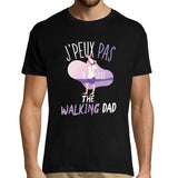 T-shirt homme J'peux pas Je suis The Walking Dad noir - Planetee