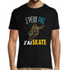 T-shirt homme J'peux pas J'ai Skate noir - Planetee