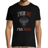 T-shirt homme J'peux pas J'suis Taureau noir - Planetee