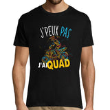 T-shirt homme J'peux pas J'ai Quad noir - Planetee