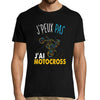 T-shirt homme J'peux pas J'ai Motocross noir - Planetee
