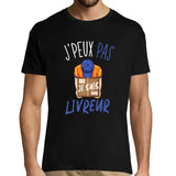 T-shirt homme J'peux pas Je suis livreur noir - Planetee