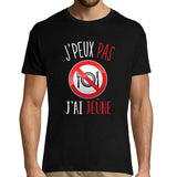 T-shirt homme J'peux pas J'ai Jeûne noir - Planetee