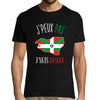 T-shirt homme J'peux pas J'suis Basque noir - Planetee