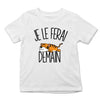T-shirt Enfant Tigre | Je le ferai Demain | Bodies Collection Animaux Humour Mignon - Planetee