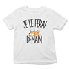 T-shirt Enfant Shiba | Je le ferai Demain | Bodies Collection Animaux Humour Mignon - Planetee