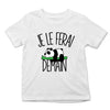 T-shirt Enfant Panda sur sa branche | Je le ferai Demain | Bodies Collection Animaux Humour Mignon - Planetee