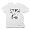 T-shirt Enfant Mouton | Je le ferai Demain | Bodies Collection Animaux Humour Mignon - Planetee