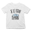 T-shirt Enfant Éléphant | Je le ferai Demain | Bodies Collection Animaux Humour Mignon - Planetee