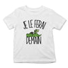 T-shirt Enfant Dragon | Je le ferai Demain | Bodies Collection Animaux Humour Mignon - Planetee