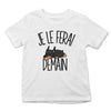 T-shirt Enfant Doberman | Je le ferai Demain | Bodies Collection Animaux Humour Mignon - Planetee