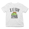 T-shirt Enfant Dinosaure | Je le ferai Demain | Bodies Collection Animaux Humour Mignon - Planetee