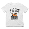 T-shirt Enfant Chevreuil | Je le ferai Demain | Bodies Collection Animaux Humour Mignon - Planetee