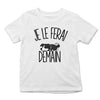 T-shirt Enfant Border Collie | Je le ferai Demain | Bodies Collection Animaux Humour Mignon - Planetee