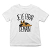T-shirt Enfant Berger Allemand | Je le ferai Demain | Bodies Collection Animaux Humour Mignon - Planetee