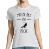 T-shirt Femme Je peux pas Pêche - Planetee