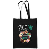 Sac Tote Bag Je Fais Des Cupcakes Je peux pas Noir - Planetee