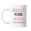 Mug Poker C'est ma Routine Blanc - Planetee