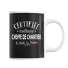 Mug Femme Cheffe de Chantier Meilleure de France | Tasse Noire métier - Planetee