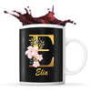 Mug noir Elia Lettre Fleur - Planetee