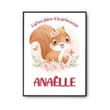 Affiche Anaëlle Princesse Écureuil - Planetee