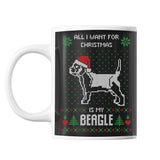 Mug de Noël - All i want for Christmas is my Beagle - Planetee