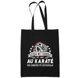 Sac Tote Bag Karaté Légende tu deviendras Noir - Planetee