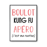 Affiche Kung Fu C'est ma Routine - Planetee