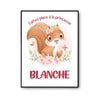 Affiche Blanche Princesse Écureuil - Planetee