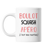 Mug Squash C'est ma Routine Blanc - Planetee