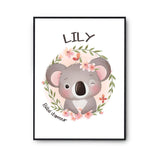 Affiche Lily Bébé d'amour Koala - Planetee