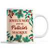 Tasse Noël Policier homme Beige - Planetee