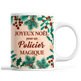 Tasse Noël Policier homme Beige - Planetee