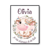 Affiche Olivia Amour et Biberon de Lait Vache - Planetee