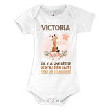 Body bébé Victoria Cou Monté Girafe - Planetee