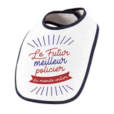 Bavoir bébé Futur meilleur Policier - Planetee