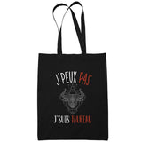 Sac Tote Bag Signe Taureau Je peux pas Noir - Planetee
