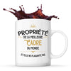 Mug blanc Propriété de la Meilleure Cadre - Planetee