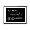 Affiche Karine Prénom définition Humour - Planetee