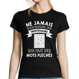 T-shirt femme mots fléchés trentenaire - Planetee