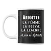 Mug prénom Brigitte cadeau départ retraite - Planetee