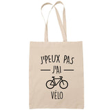 Sac Tote Bag J'peux pas Velo beige - Planetee