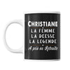 Mug prénom Christiane cadeau départ retraite - Planetee