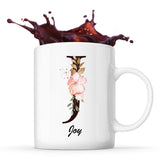 Mug Blanc Joy Lettre Fleur - Planetee