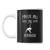 Mug Aérobique j'peux pas Noir - Planetee
