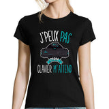 T-shirt femme J'peux pas j'ai mon clavier qui m'attend - Planetee