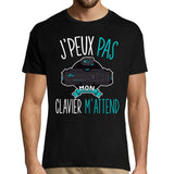 T-shirt homme J'peux pas j'ai mon clavier qui m'attend - Planetee