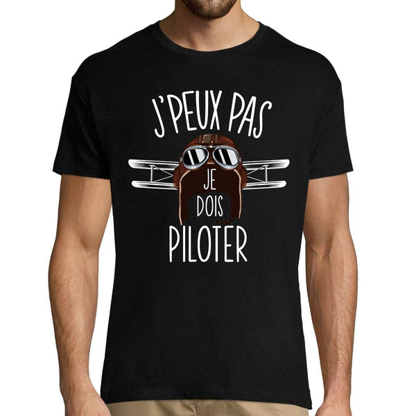 T-shirt Homme Je peux pas Aviation Pilote - Planetee